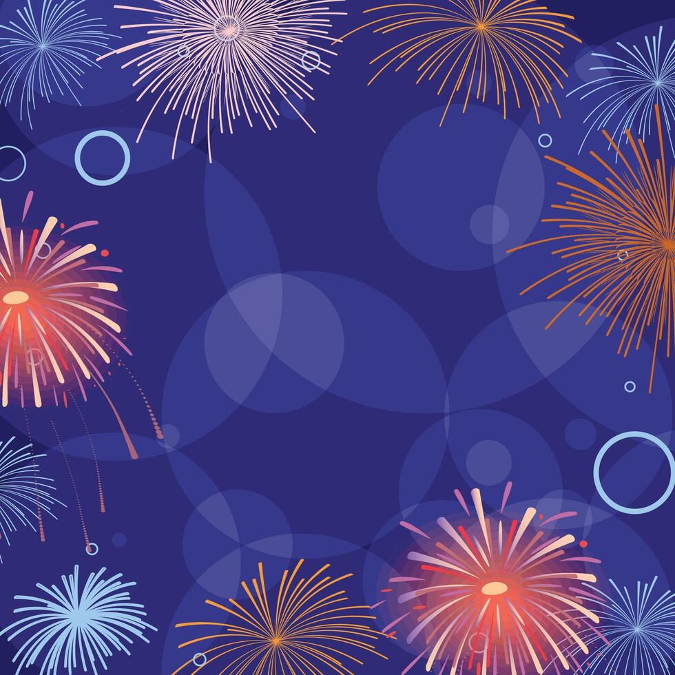 Square banner is perfect for various celebrations, offering a vibrant and festive backdrop vector
