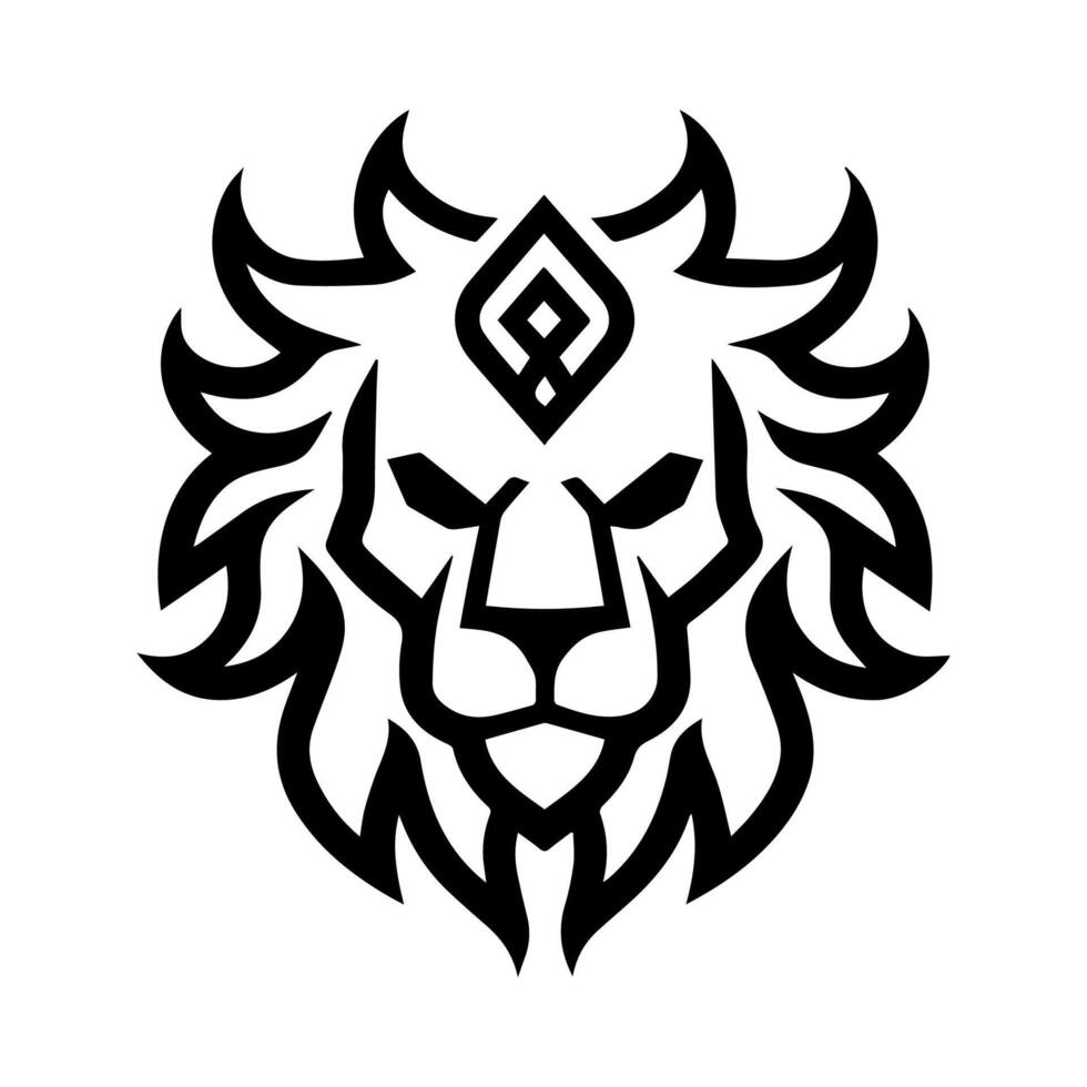 Manticore icon or modern line symbol. line art and icon design with bold outline. Black and white Pixel Perfect minimalistic symbol isolated white background. Silhouette simple thin sign vector
