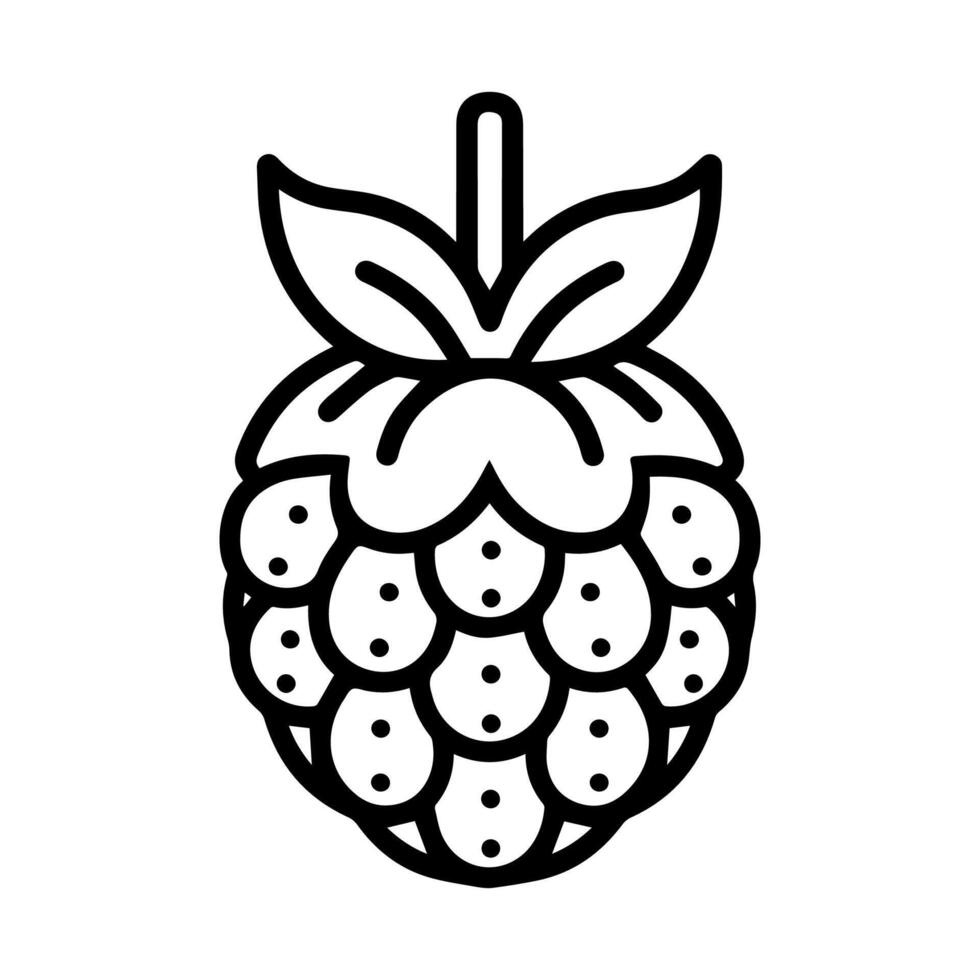 berry icon or modern line symbol. line art and icon design with bold outline. Black and white Pixel Perfect minimalistic symbol isolated white background. Silhouette simple thin sign vector