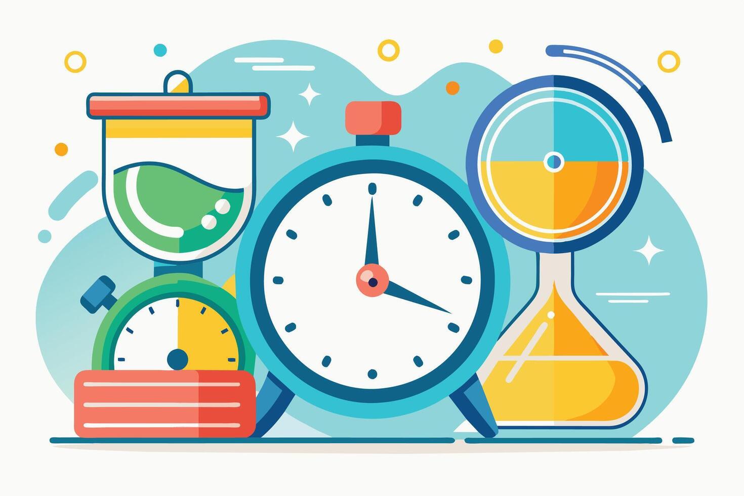 Illustration of Time Measurement Tools vector