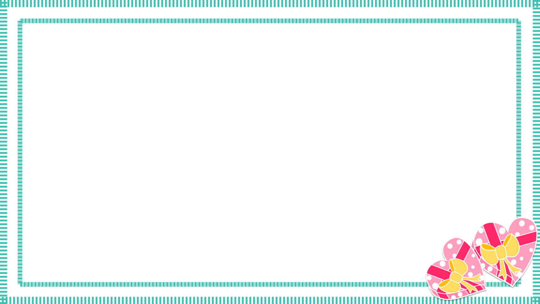 cute frame background decorated with pretty gift box png
