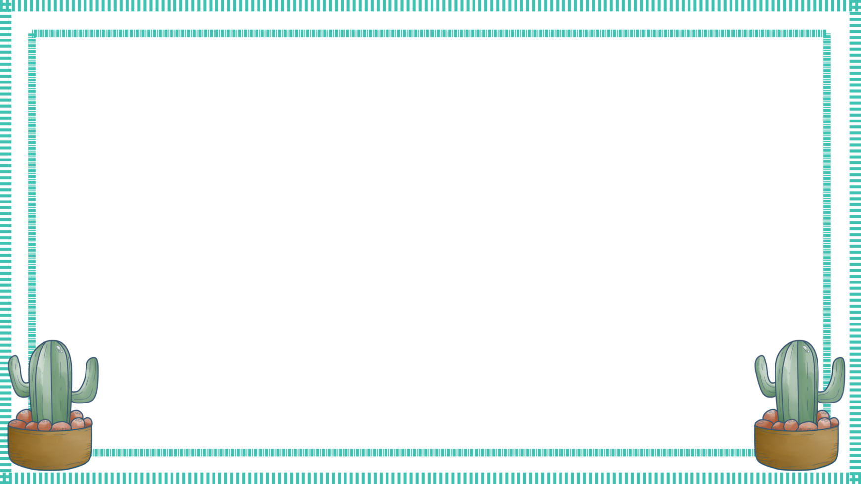 cute frame background decorated with pretty cactus png