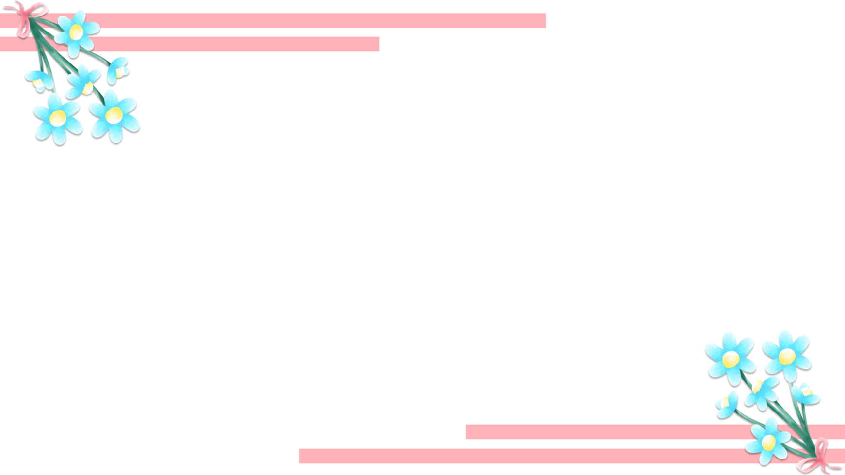 cute frame background decorated with pretty flower png