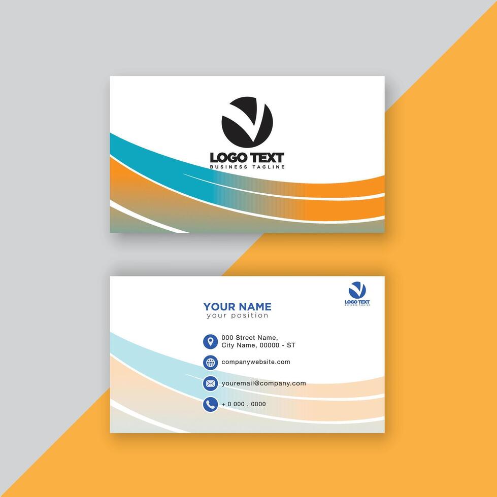 Print perfectional business card for your business. vector