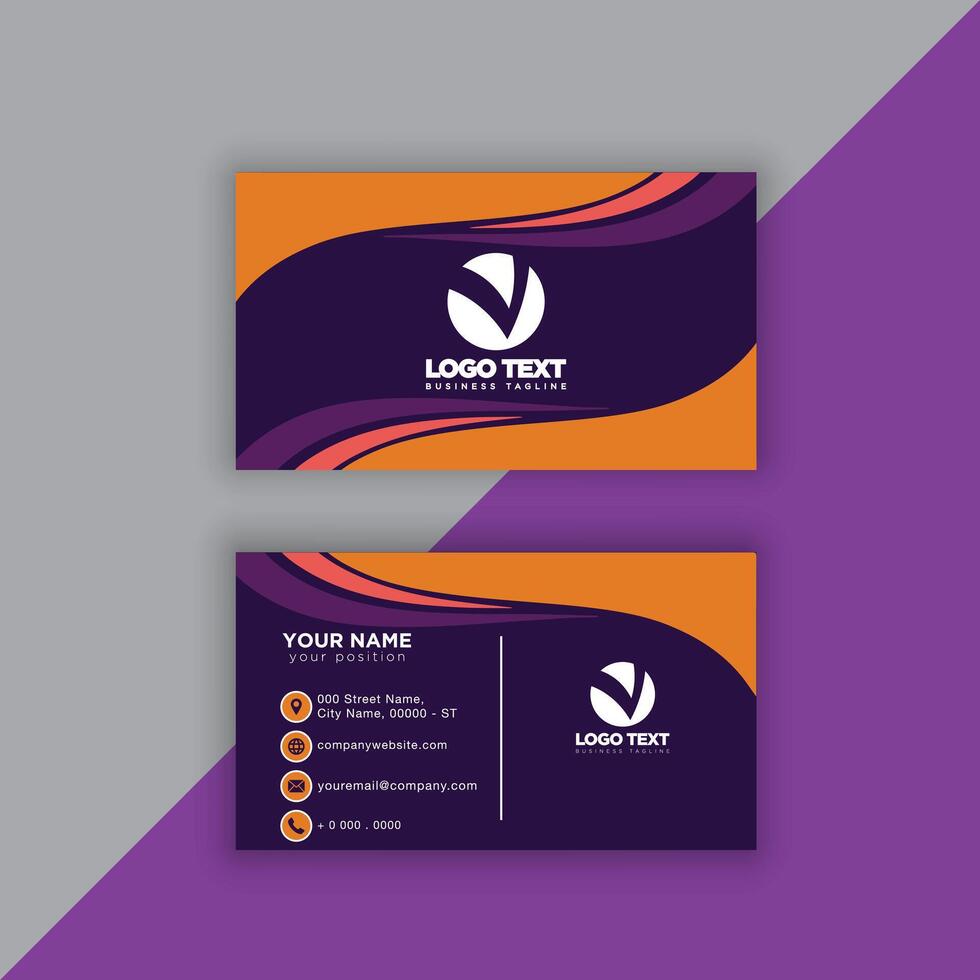 Print perfectional business card for your business. vector