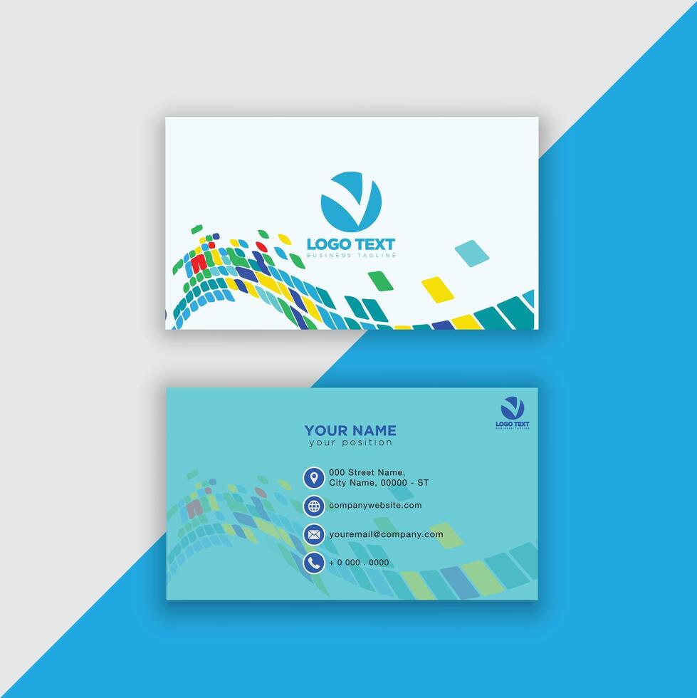 Print perfectional business card for your business. vector