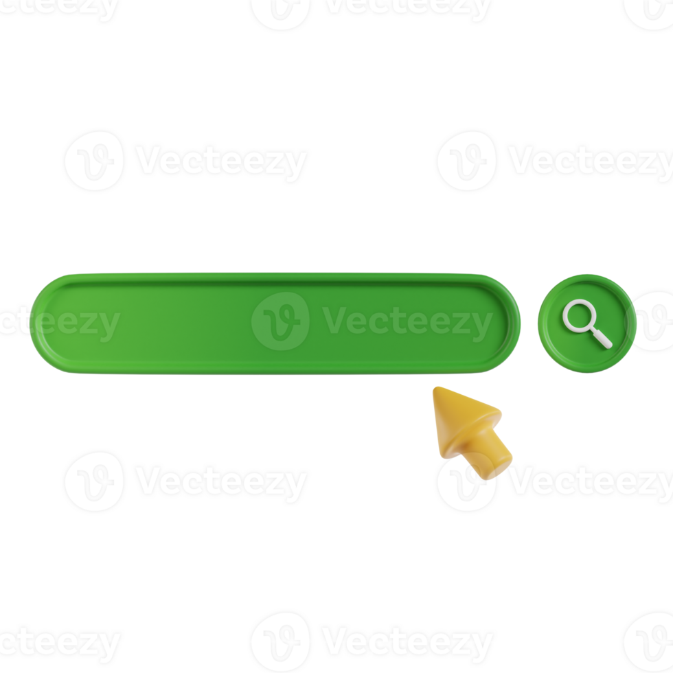3d search bar for website. search bar 3d icon png