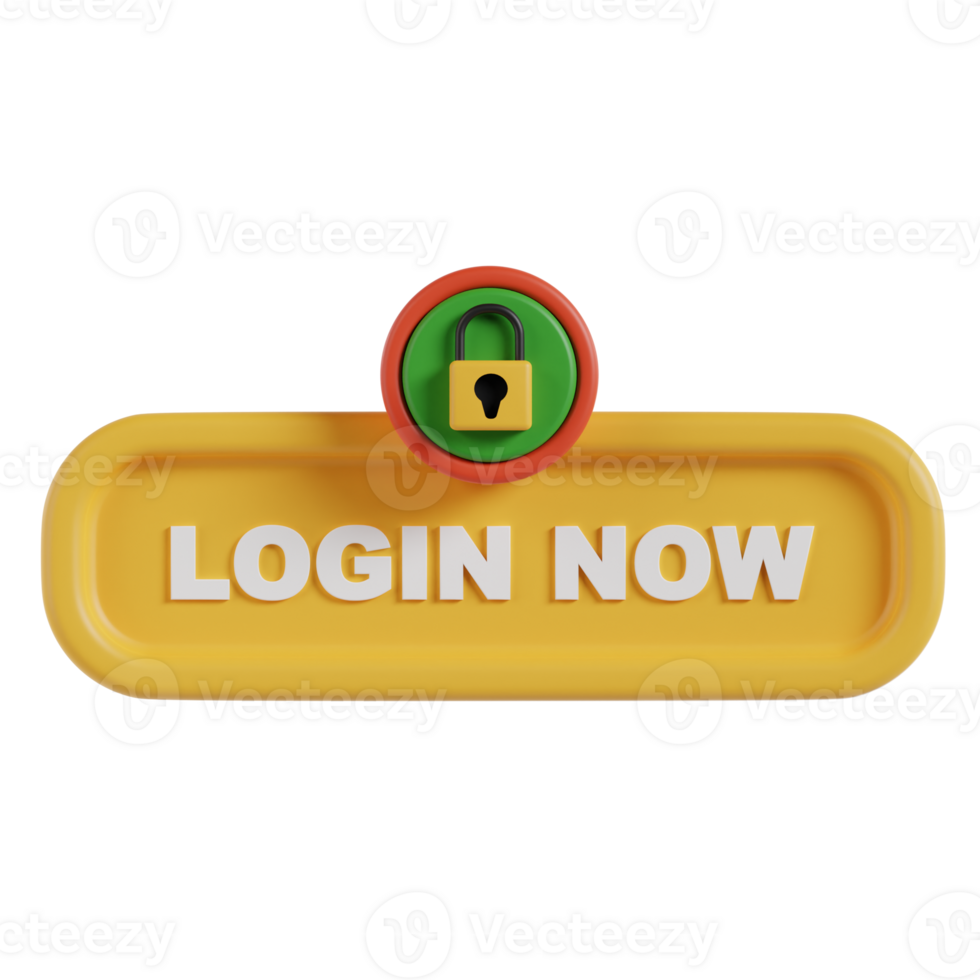 Login Button 3D Icon. login sign 3d icon png