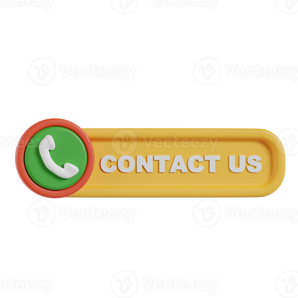 Contact Us Button 3D Icon png