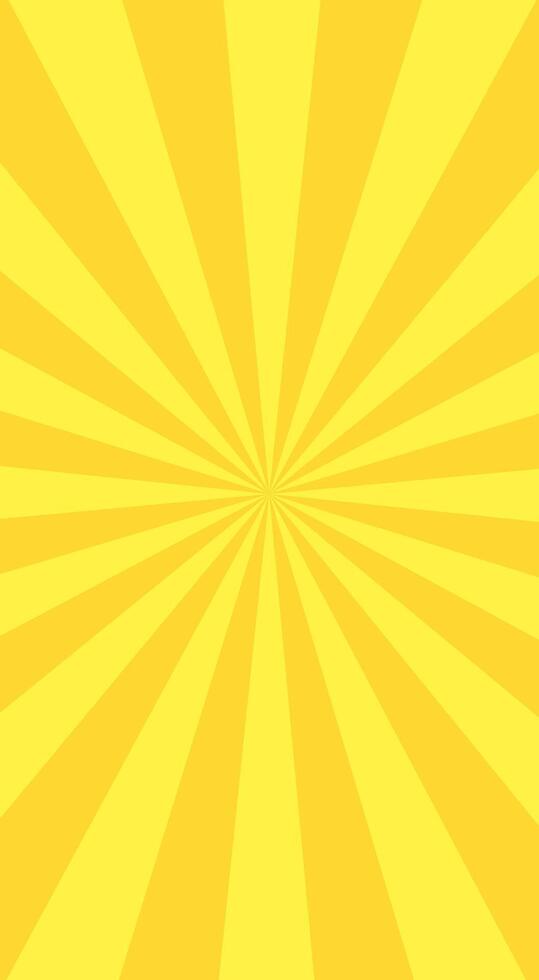 Yellow vertical banner with Sun rays, cellphone background, lines background, light vector