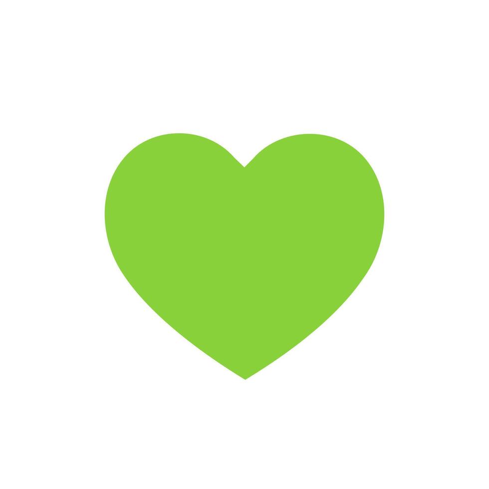 Eco green heart icon. Heart shape Isolated on white background. vector