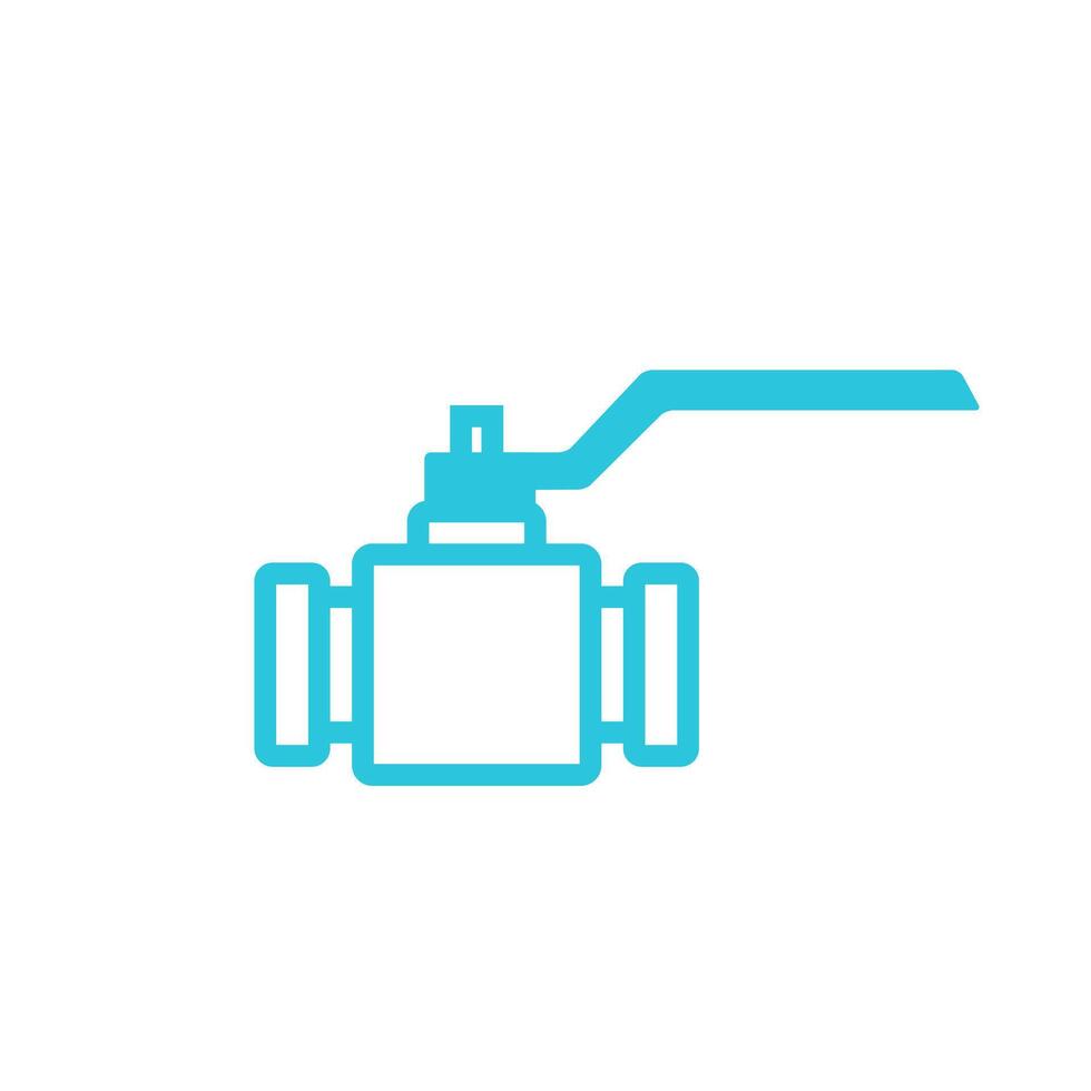 Open valve icon. Isolated on white background. Brom blue icon set. vector