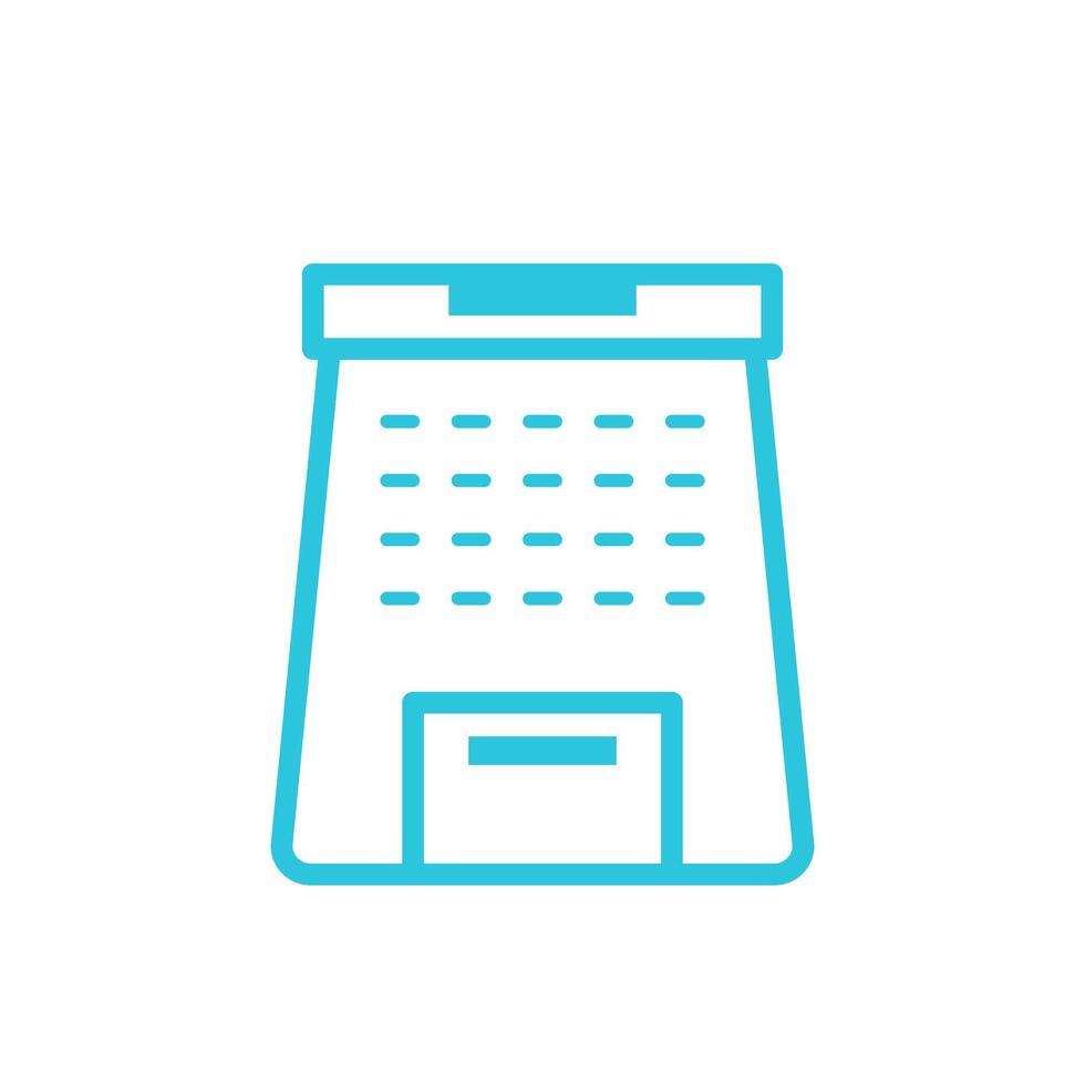 Compost bin icon. Isolated on white background. From blue icon set. vector
