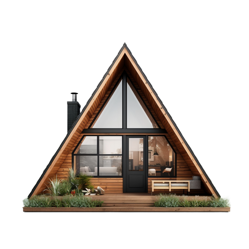 A frame house isolated on transparent background png