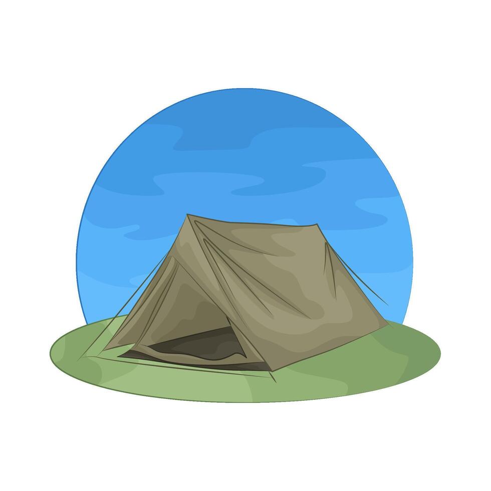 Illustration of camping tent vector