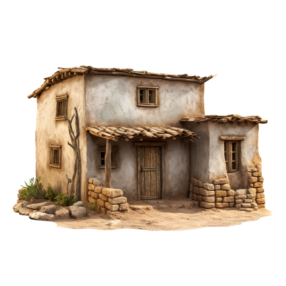 Adobe house isolated on transparent background png