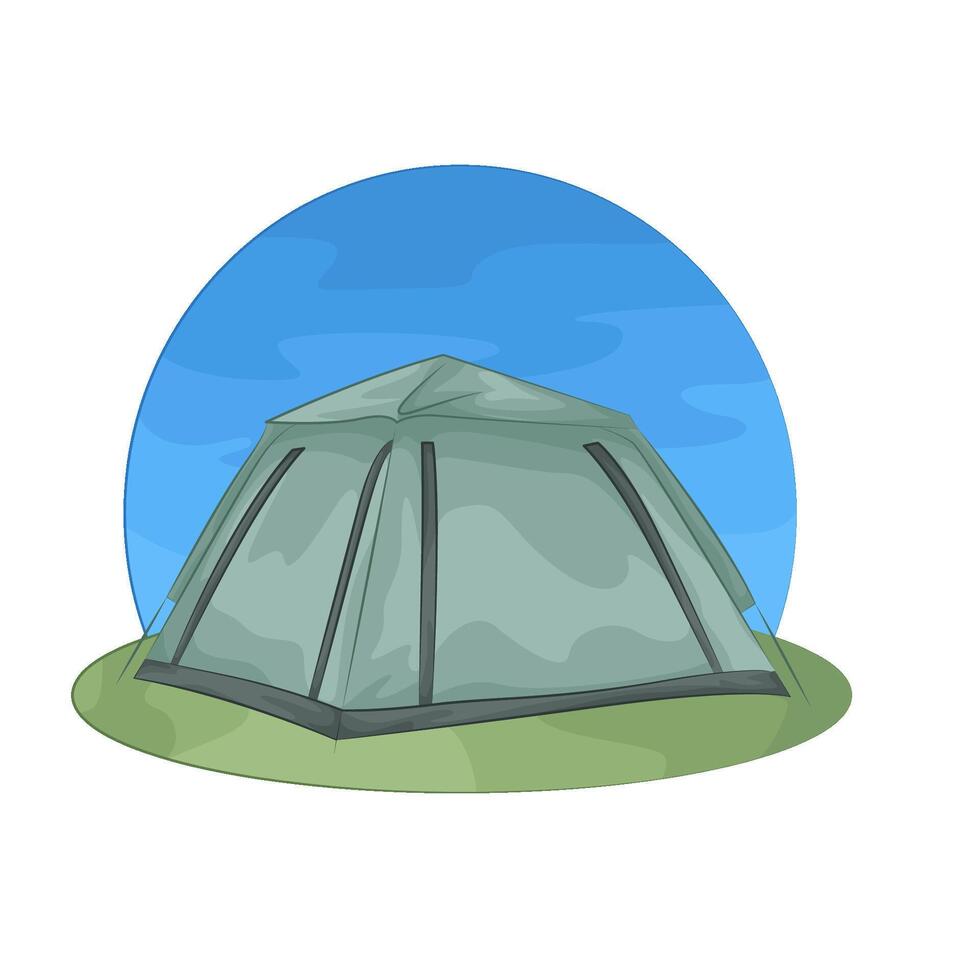 Illustration of camping tent vector