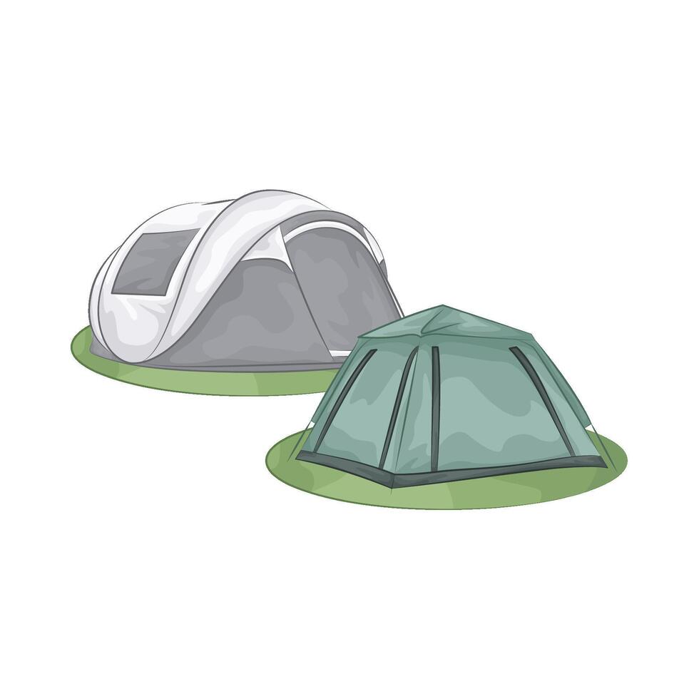 Illustration of camping tent vector