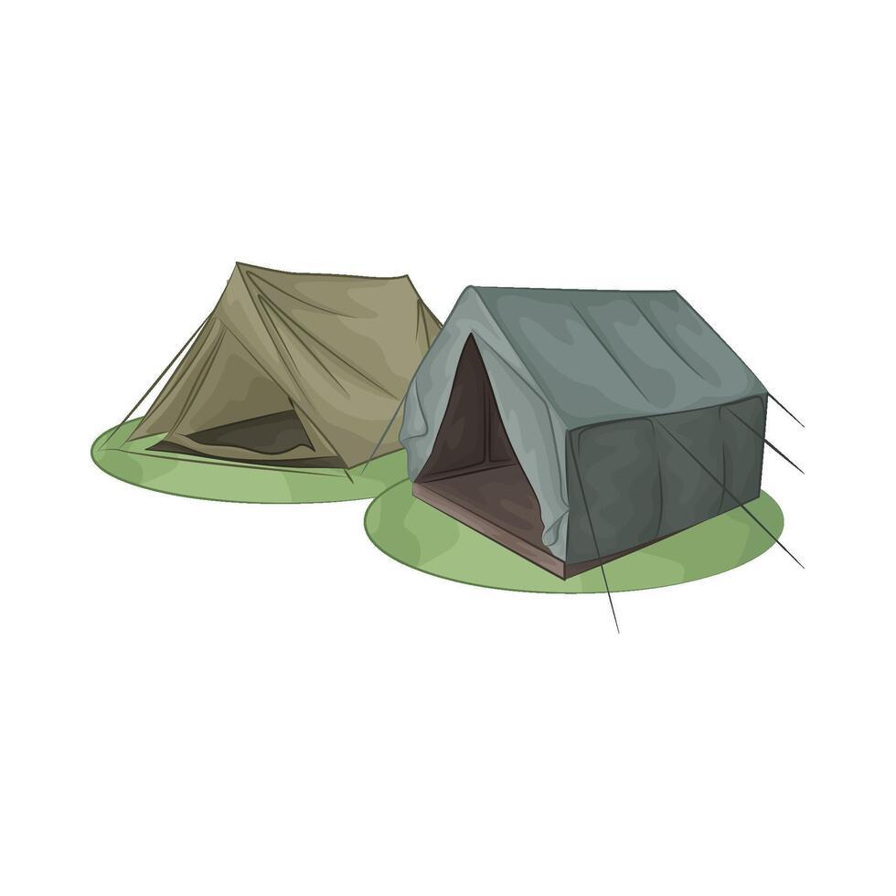 Illustration of camping tent vector