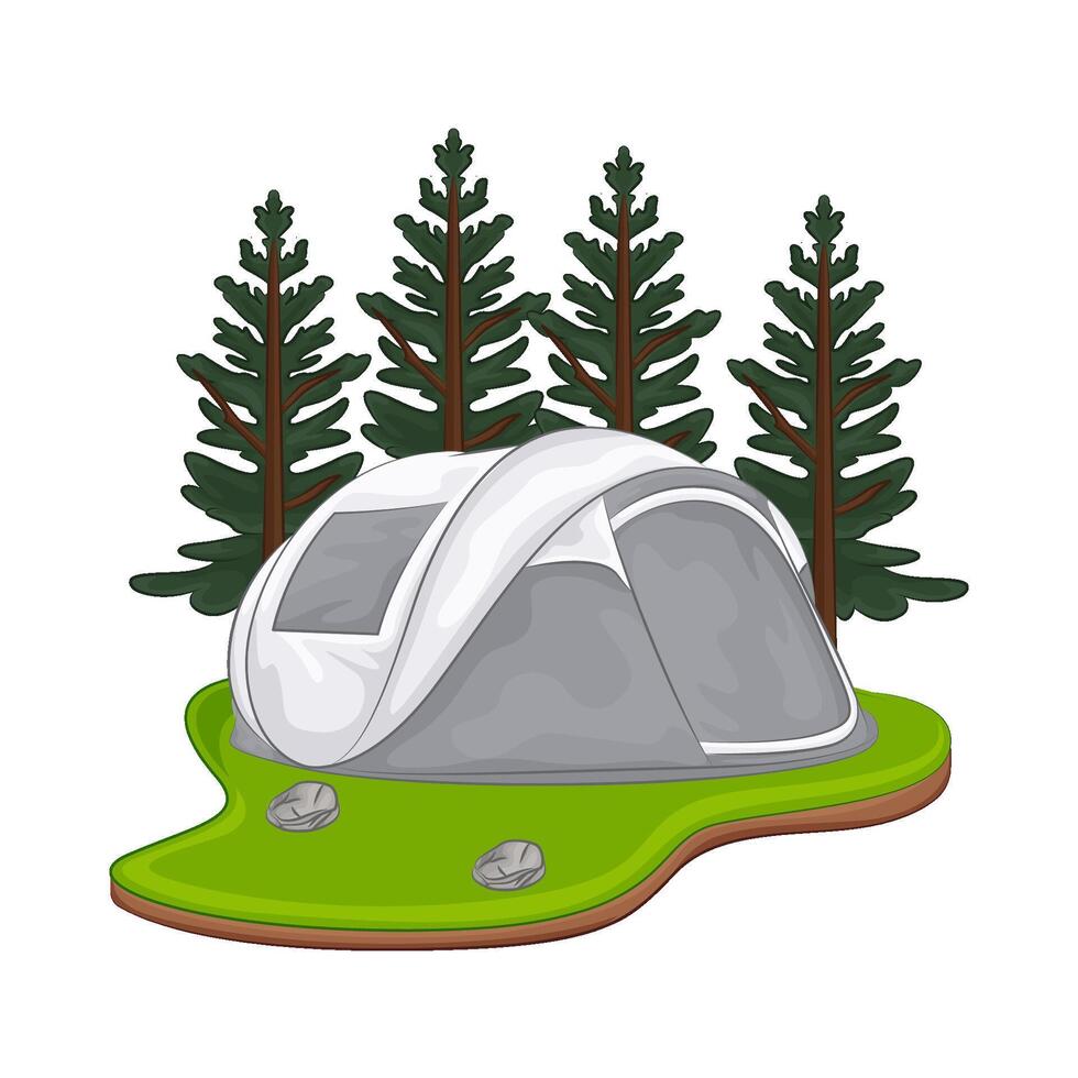 Illustration of camping tent vector