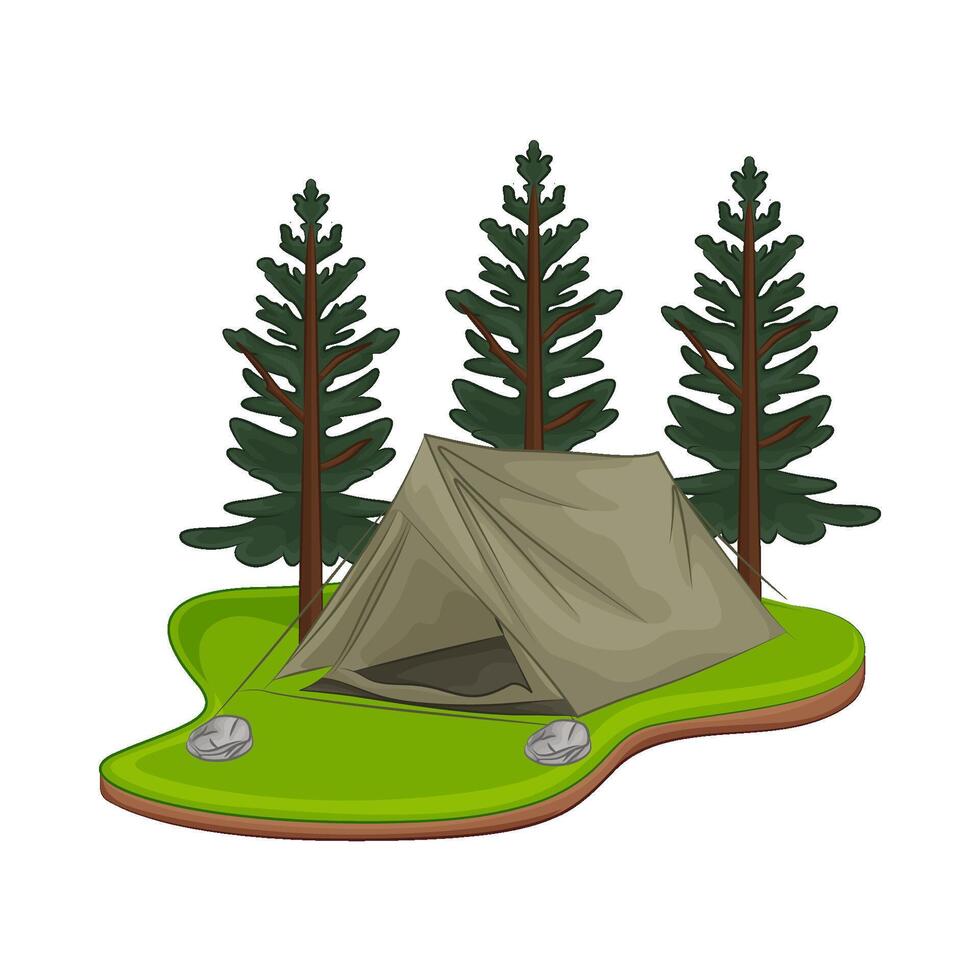 Illustration of camping tent vector