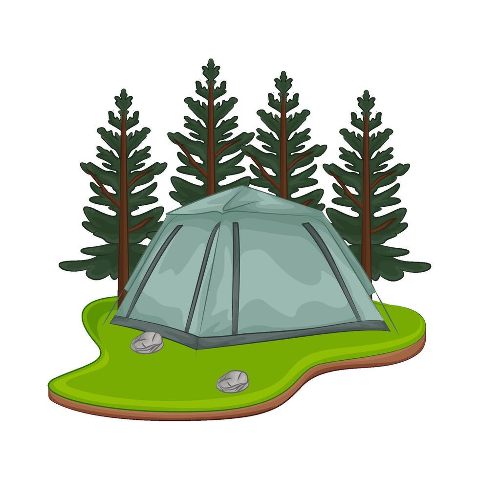 Illustration of camping tent vector