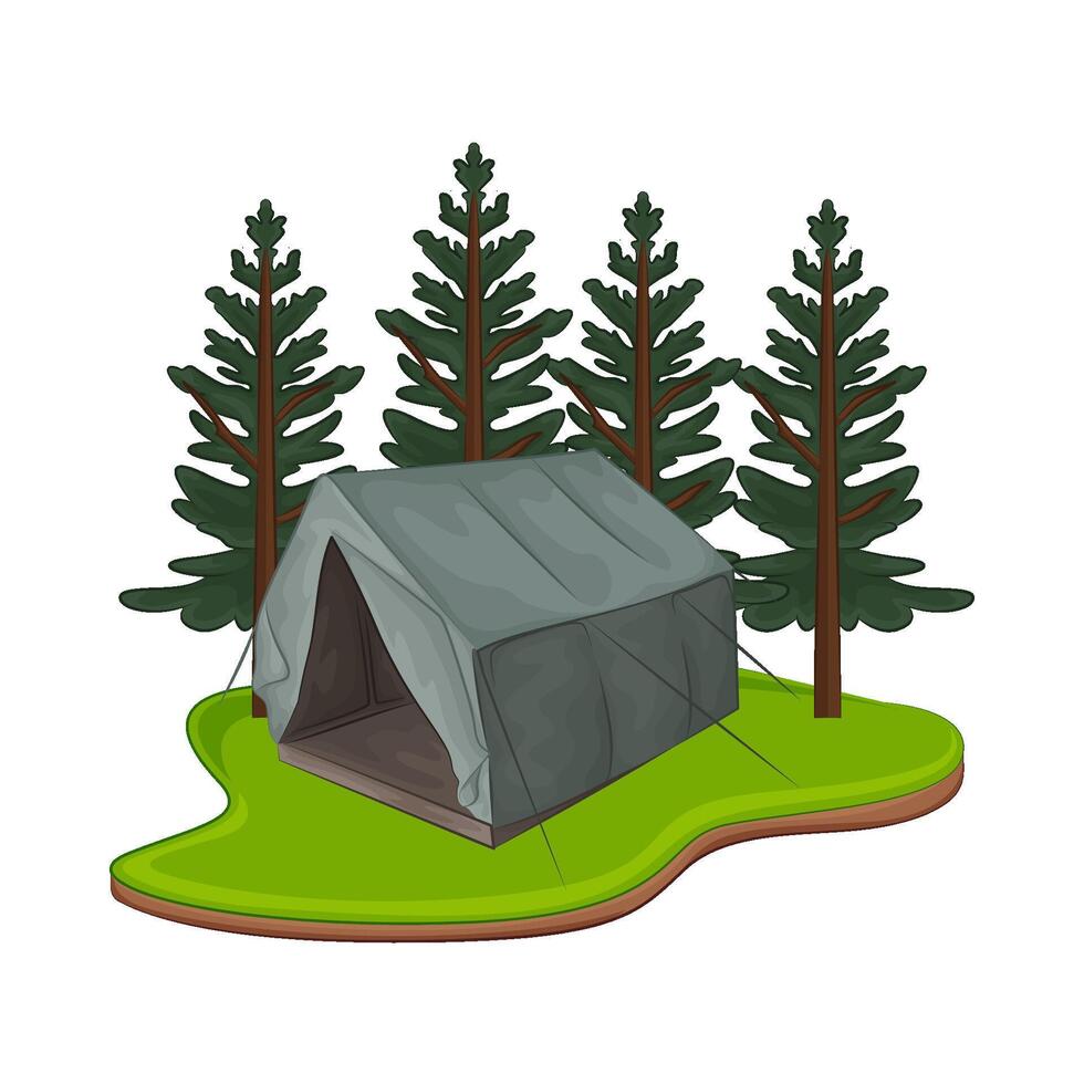 Illustration of camping tent vector