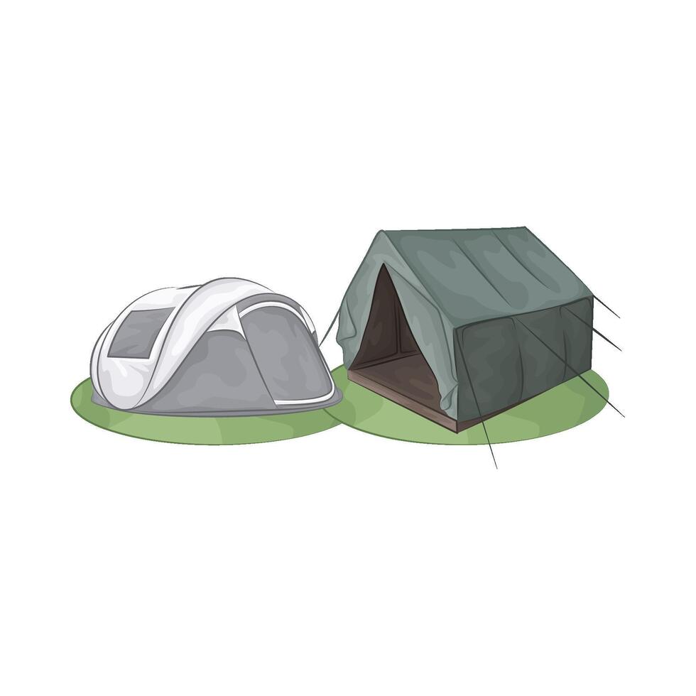 Illustration of camping tent vector
