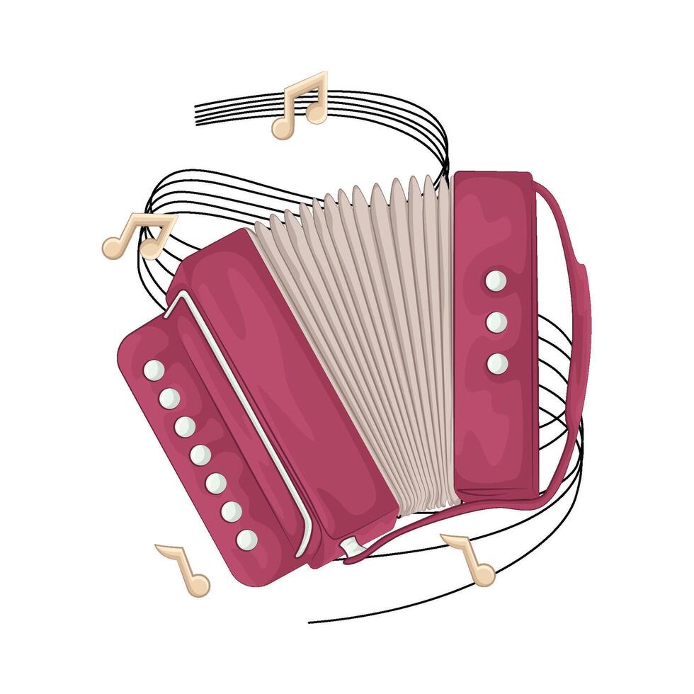Illustration of accordion vector