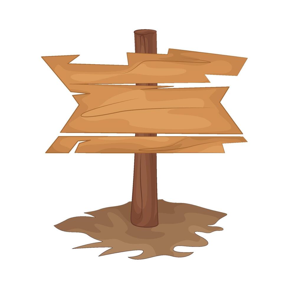 Illustration of wooden signboard vector
