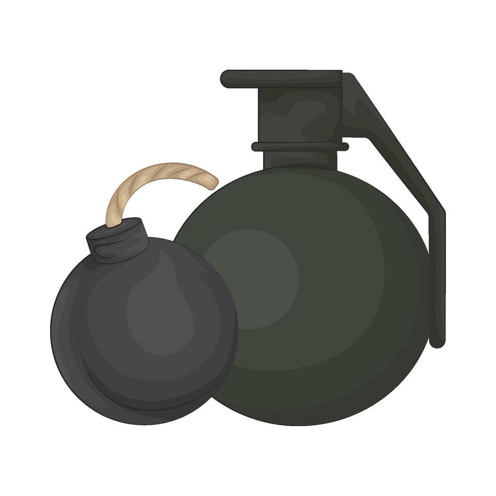 Illustration of grenade bomb vector