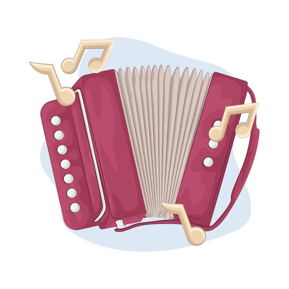 Illustration of accordion vector