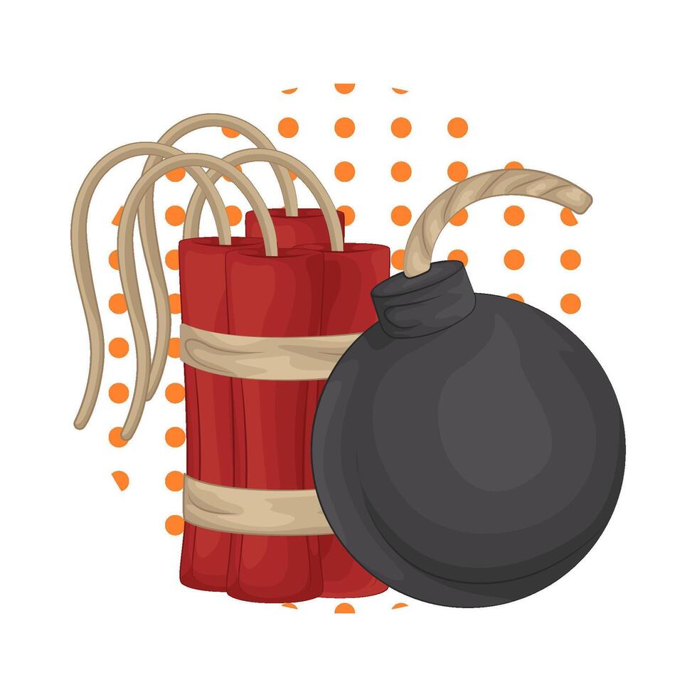 Illustration of bomb vector