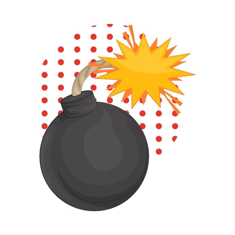 Illustration of bomb vector