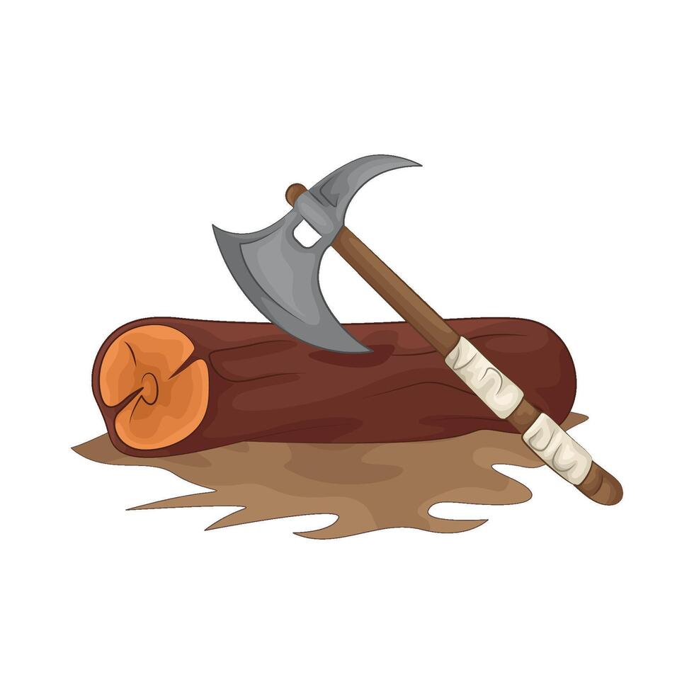 Illustration of wood axe 47410092 Vector Art at Vecteezy