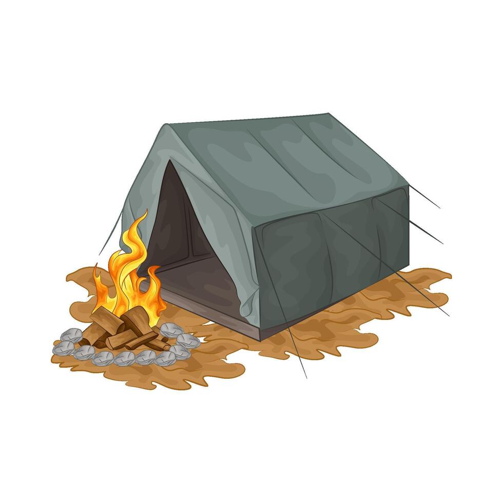 Illustration of camping tent vector