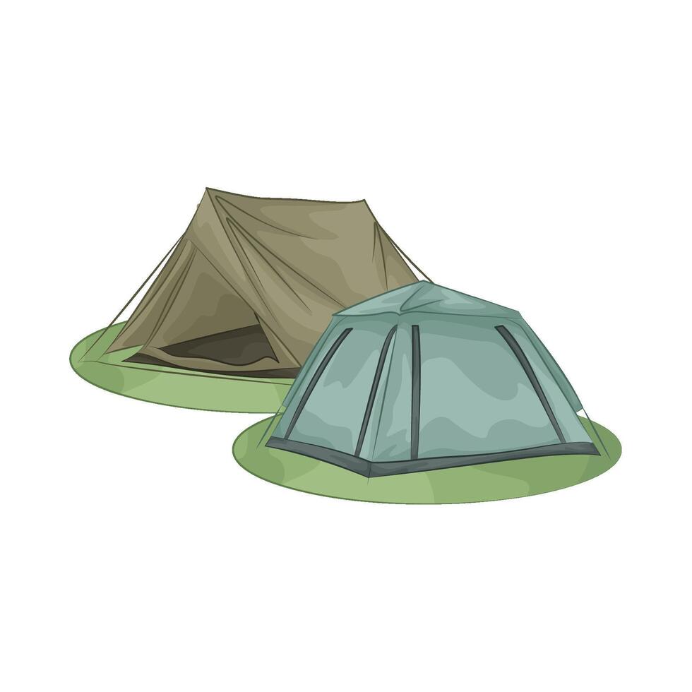 Illustration of camping tent vector