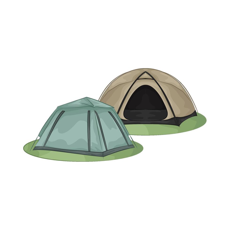 Illustration of camping tent vector