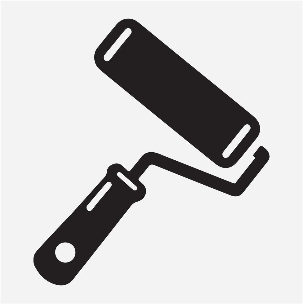 Paint roller icon illustration on White Background vector