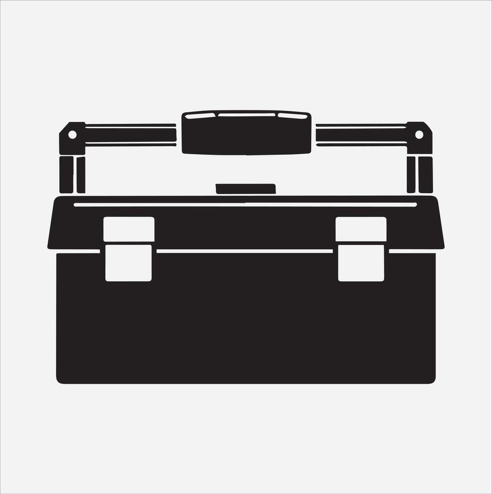tool box silhouette illustration on White Background vector