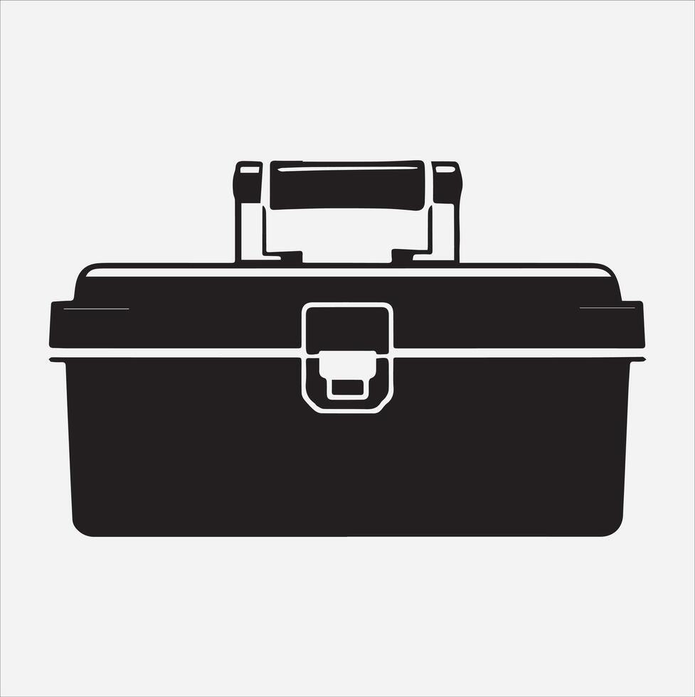 tool box silhouette illustration on White Background vector