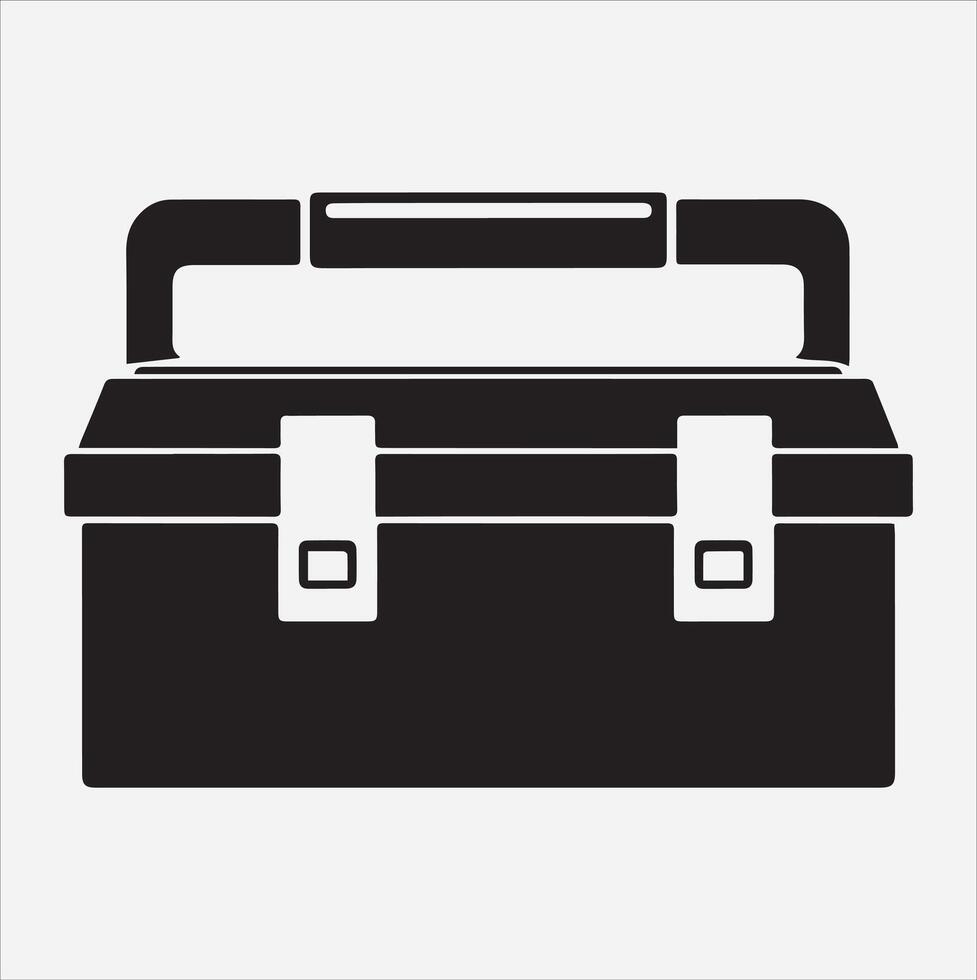 tool box silhouette illustration on White Background vector
