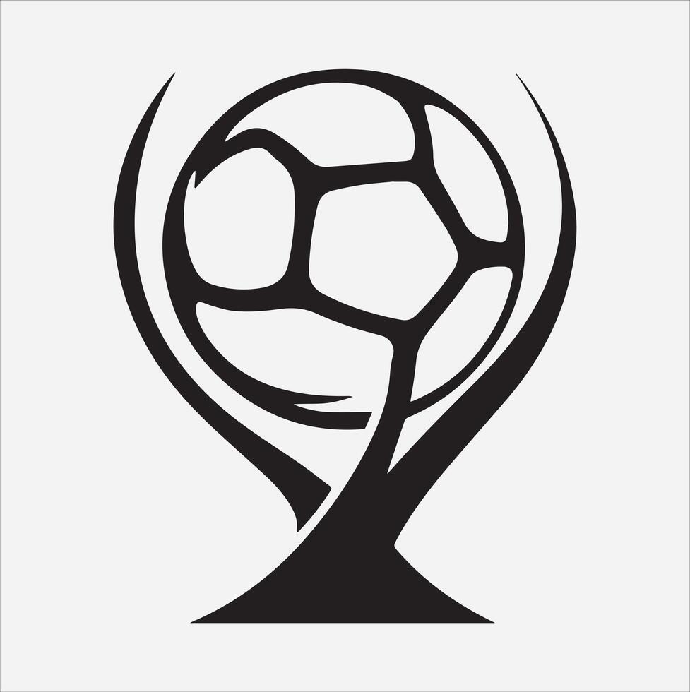 Championship Trophy Logo illustration on White Background vector