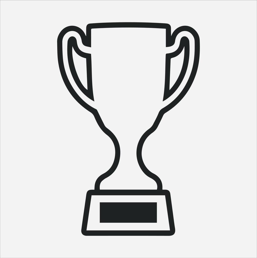 Championship Trophy Logo illustration on White Background vector