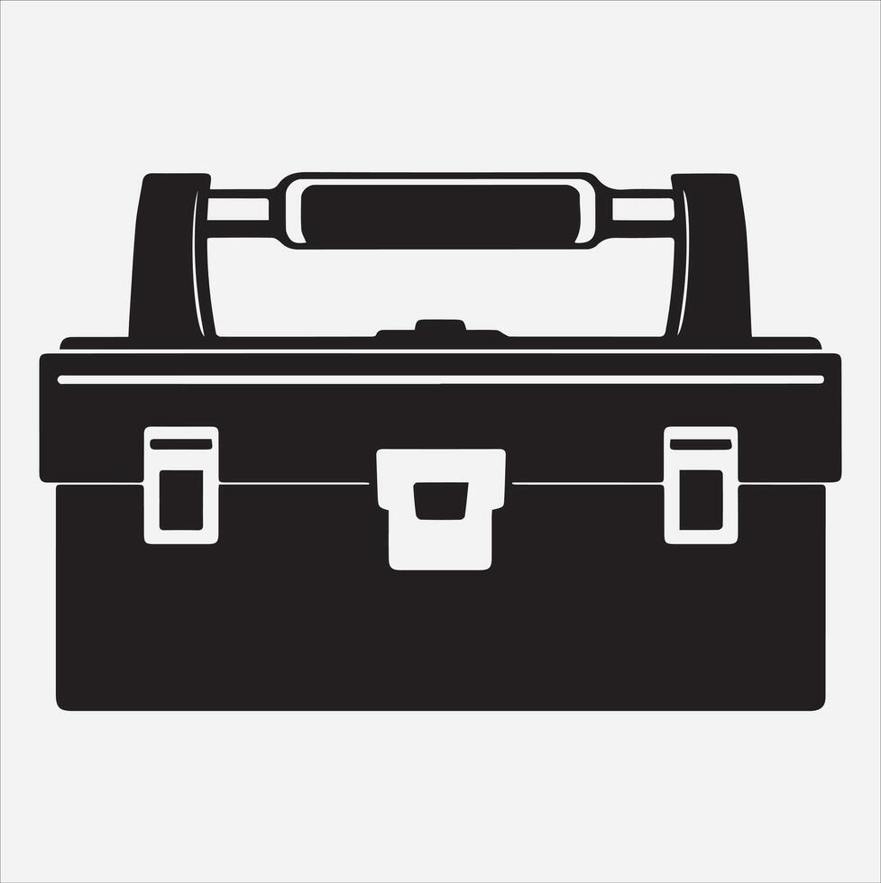 tool box silhouette illustration on White Background vector
