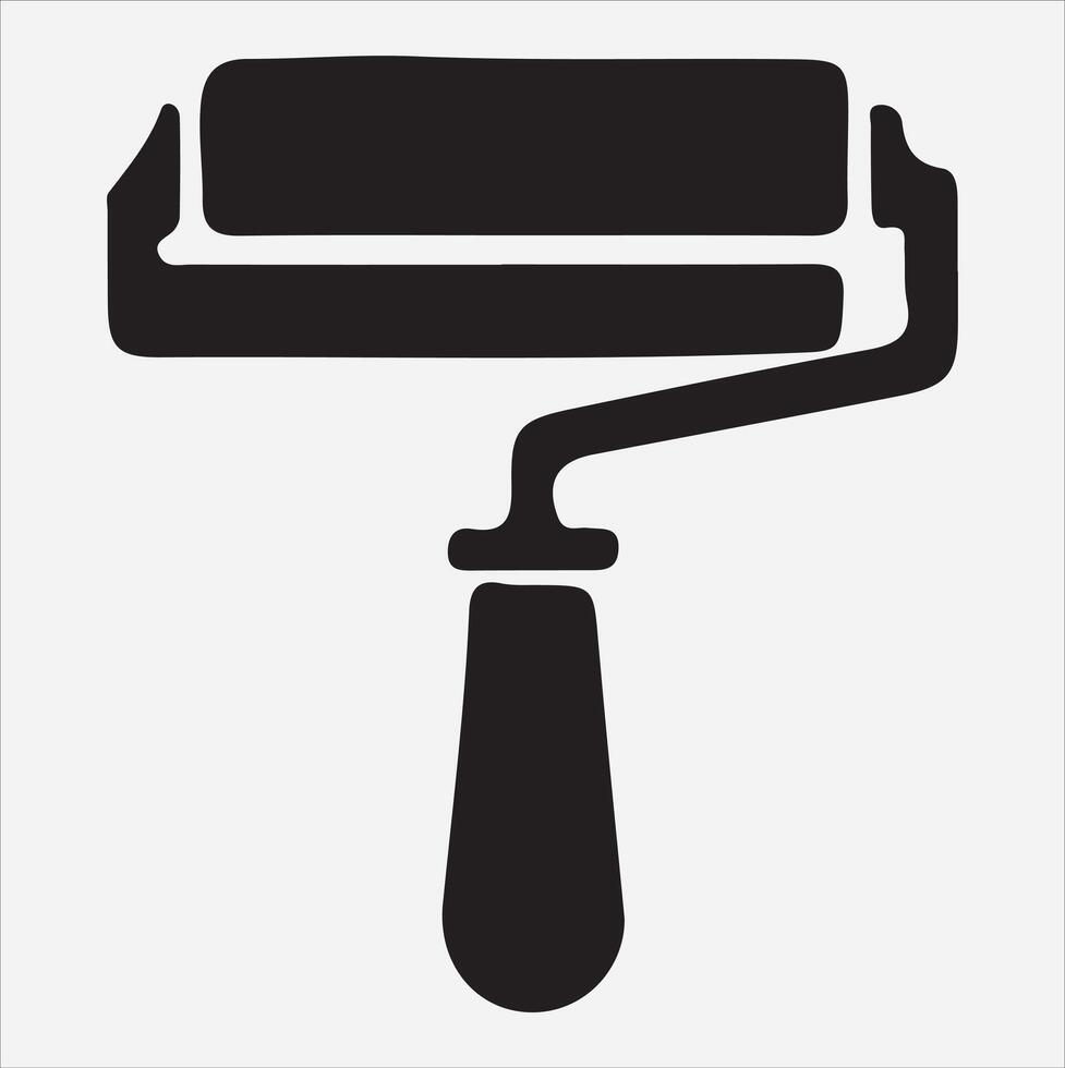 Paint roller icon illustration on White Background vector