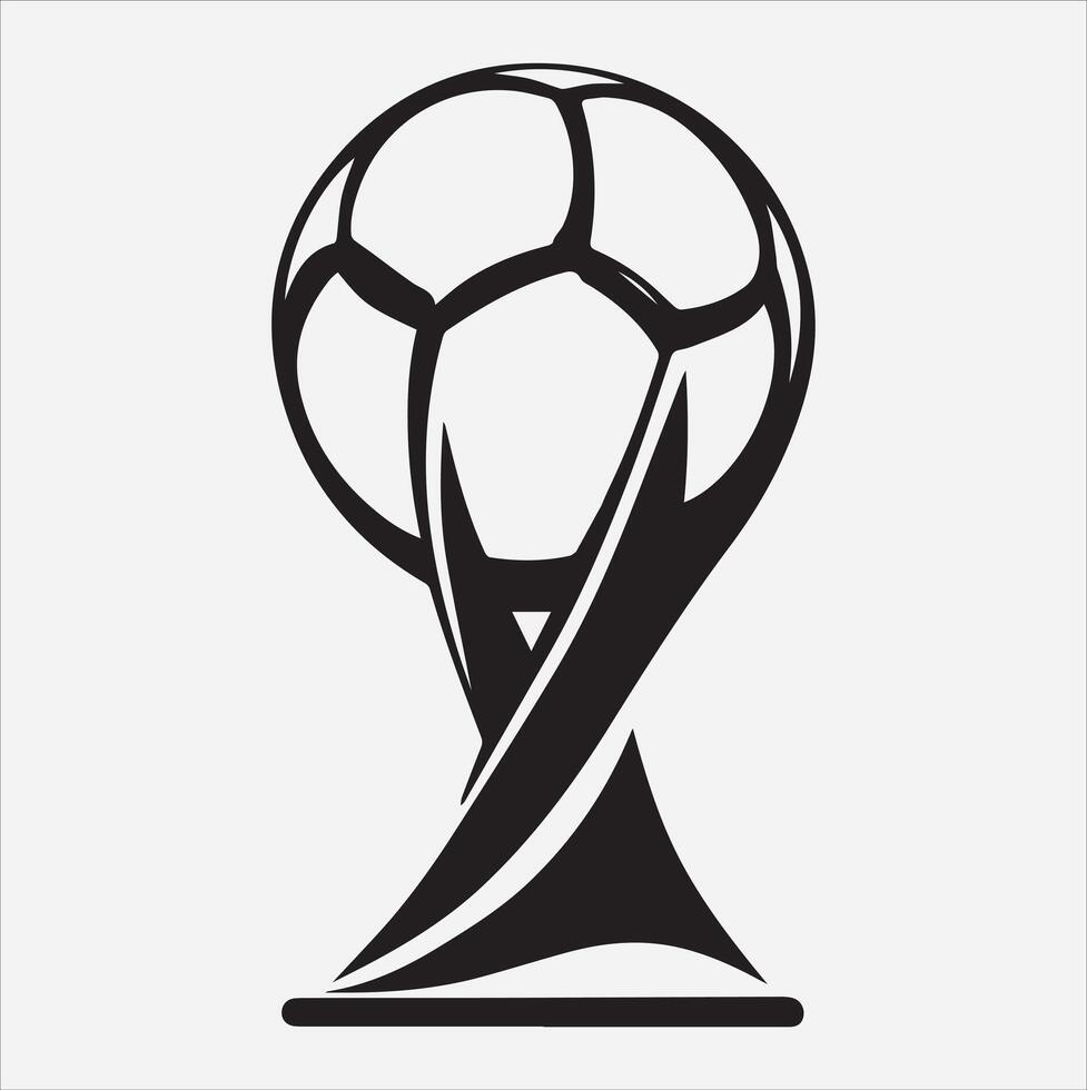 Championship Trophy Logo illustration on White Background vector
