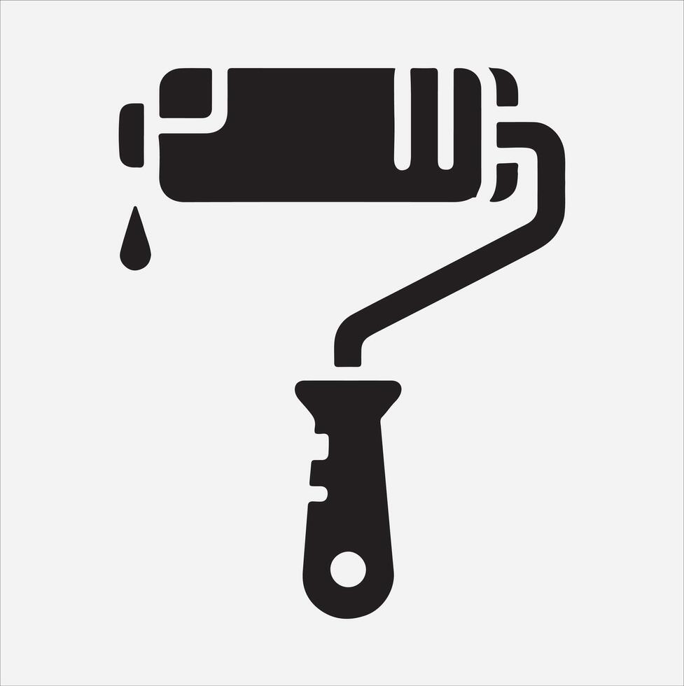 Paint roller icon illustration on White Background vector