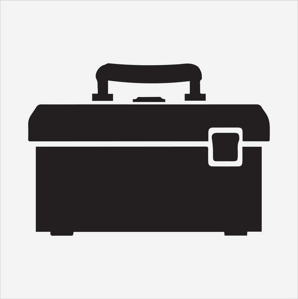 tool box silhouette illustration on White Background vector