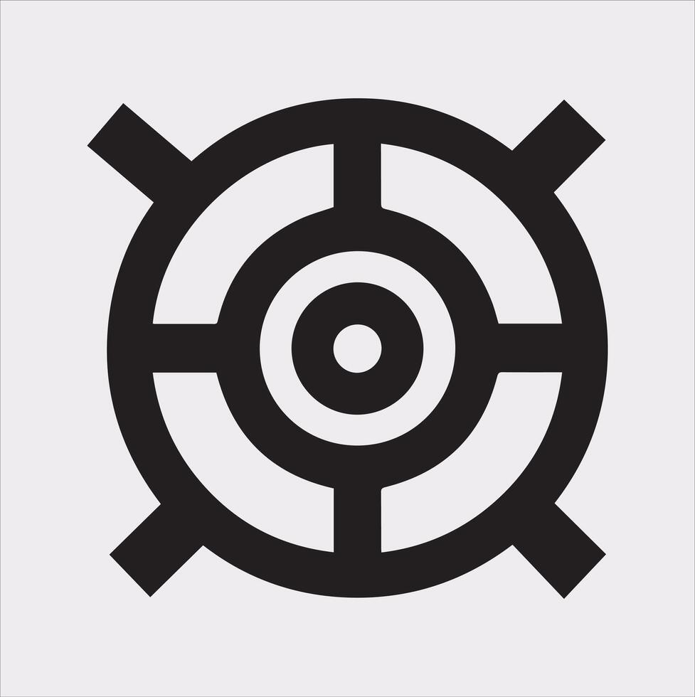 target icon silhouette illustration vector